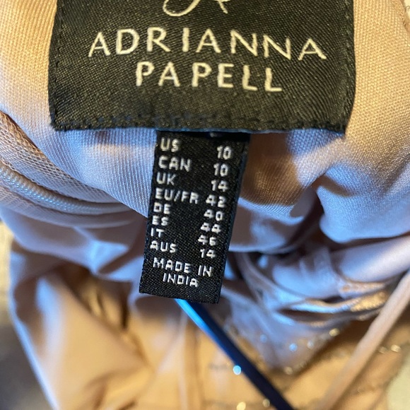 Adrianna Papell-ART DECO BEADED BLOUSON GOWN IN BLUSH - Picture 3 of 7